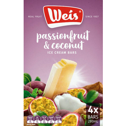 Photo of Weis Passionfruit & Coconut Ice Cream Bars 4 Pack 280ml