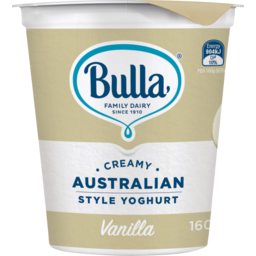 Photo of Bulla Vanilla Creamy Australian Style Yoghurt 160g