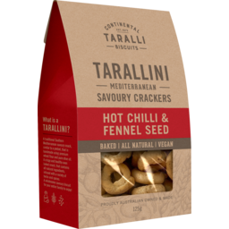 Photo of Taralli Hot Chilli & Fennel Seed Tarallini Mediterranean Savoury Crackers 125g