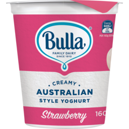 Photo of Bulla Strawberry Creamy Australian Style Yoghurt 160g