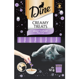 Photo of Dine Creamy Treats Mixed Seafood Flavour Cat Food