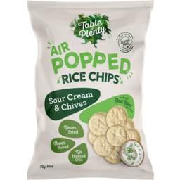 Photo of Table Of Plenty Sour Cream & Chives Air Popped Rice Chips 75g