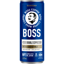Photo of Boss Coffee Iced Double Espresso Brew With A Dash Of Milk 237ml