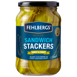 Photo of Fehlbergs Pickled Sandwich Stackers Sweet & Tangy Cucumbers