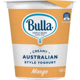 Photo of Bulla Mango Creamy Australian Style Yoghurt 160g