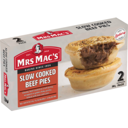 Photo of Mrs Mac's Slow Cooked Beef Pies 350g 2 Pack 2.0x350g
