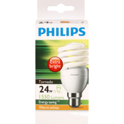 Photo of Philips Compact Fluorescent Light Bulb Tornado 24w B22 Warm White