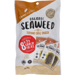 Photo of Ceres Organics Teriyaki BBQ Seaweed Snack 8 Pack 16g