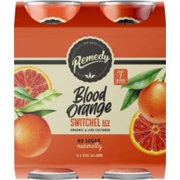 Photo of Remedy Switchel Blood Orange 250ml 4 Pack