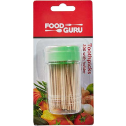 Photo of Food Guru Toothpicks & Holder 200pk