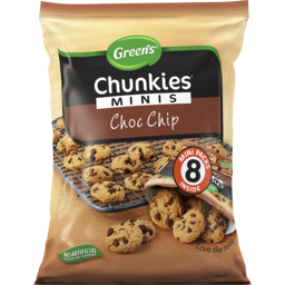 Photo of Greens Chunkies Minis Choc Chip Biscuits 8 Pack 200g