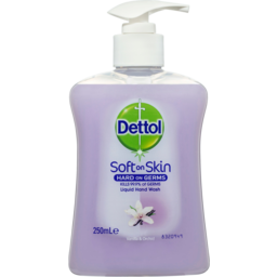 Photo of Dettol Soft On Skin Hard On Germs Vanilla & Orchid Hand Wash Pump 250ml