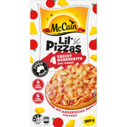Photo of Mccain Lil' Pizzas Mini Cheesy Margherita 4 Pack