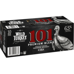Photo of Wild Turkey 101 Bourbon & Cola 6.5% Can 375ml 10 Pack