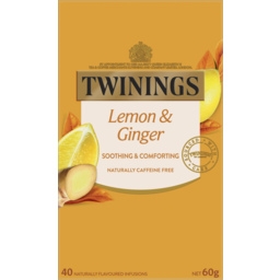Photo of Twinings Lemon & Ginger Herbal Infusions Tea Bags 40 Pack 60g