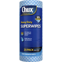 Photo of Chux® Heavy Duty Superwipes® 25 Pack 25pk