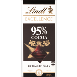 Photo of Lindt Chocolate Excellence 95% Cocoa Ultimate Dark 80g