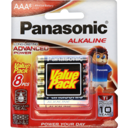 Photo of Panasonic Batteries Alkaline AAA 8 Pack