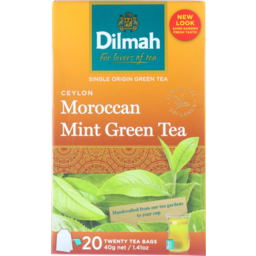 Photo of Dilmah Tea Bags Green with Moroccan Mint 20 Pack