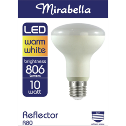 Photo of Mirabella Reflector R80 Led Warm White Brightness 806 Lumens 10 Watt Edison Screw Single Pack