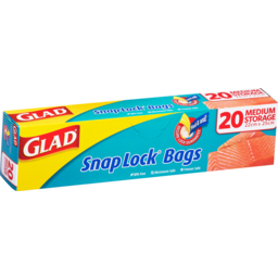 Photo of Glad Snap Lock Bag Medium 20 Pack
