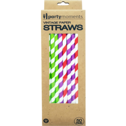 Photo of Party Moments Multi Paper Straws 50 Pack