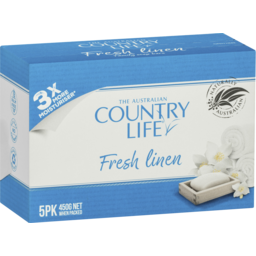 Photo of Country Life Soap Bars Fresh Linen 5 Pack