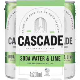 Photo of Cascade Lime And Soda Water Multipack Mini Cans 4 X 200ml 4.0x200ml