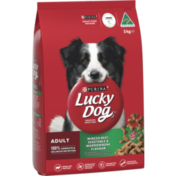 Photo of Purina Lucky Dog Adult Mince Beef Vegetable & Marrowbone Flavour 3kg