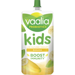 Photo of Vaalia 3x Probiotics Banana Kids Yoghurt Pouch 140g