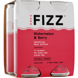 Photo of Hard Fizz Watermelon & Berry Seltze 4pk x330ml