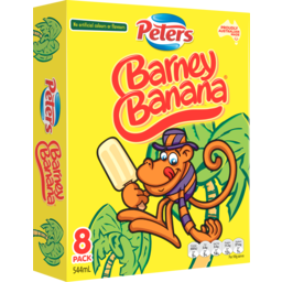 Photo of Peters Barney Banana Ice Creams 8 Pack 544ml