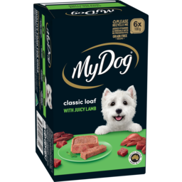Photo of My Dog Adult Wet Dog Food Lamb Classic Meaty Loaf 6x100g Trays 6.0x100g
