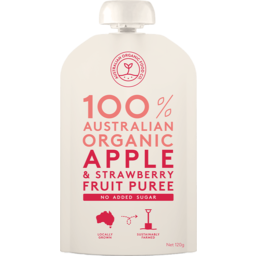 Photo of Australian Organic Food Co Apple & Strawberry Fruit Puree