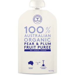 Photo of Australian Organic Food Co Pear & Plum Fruit Puree
