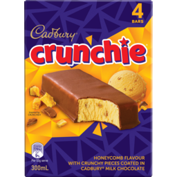 Photo of Cadbury Crunchie Chocolate Bar 4 Pack 300ml