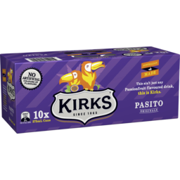 Photo of Kirks Pasito Multipack Cans Soft Drink 10x375ml