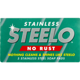 Photo of Steelo Stainless No Rust Steel Soap Pads 5 Pack