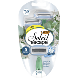 Photo of Bic Soleil Escape 5 Blade Scented Womens Disposable Razors 2 Pack 