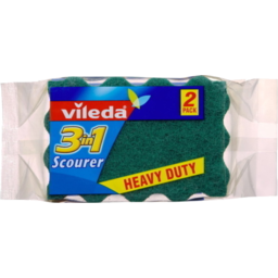 Photo of Vileda 3 In 1 Scourer Heavy Duty 2 Pack