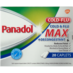 Photo of Panadol Caplets Cold & Flu Max Cold Remedy + Decongestant 20 Pack