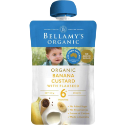 Photo of Bellamys Organic Custard Banana with Flaxseed 120gm