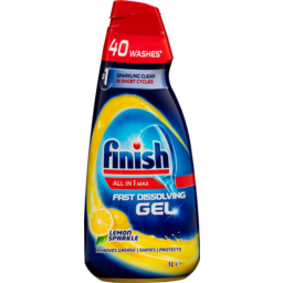 Photo of Finish All In 1 Max Lemon Sparkle Dishwasher Fast Disolving Gel