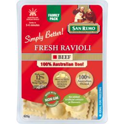 Photo of San Remo Fresh Ravioli Beef Family Pack 625g 625g