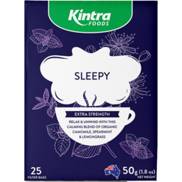 Photo of Kintra Foods Sleepy Extra Strength Filter Tea Bags 25 Pack