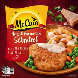 Photo of Mccain Herb & Parmesan Schnitzel With Farm Picked Vegetables 310g