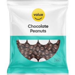 Photo of Value Chocolate Peanuts 160g