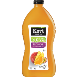 Photo of Keri 50% Less Sugar Tropical Fruit Drink 3L Bottle
