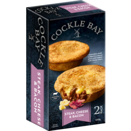Photo of Cockle Bay Steak Cheese & Bacon Pies 2 Pack