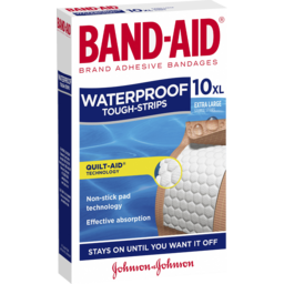 Photo of Band Aid Strips Waterproof Tough Extra Large 10 Pack 